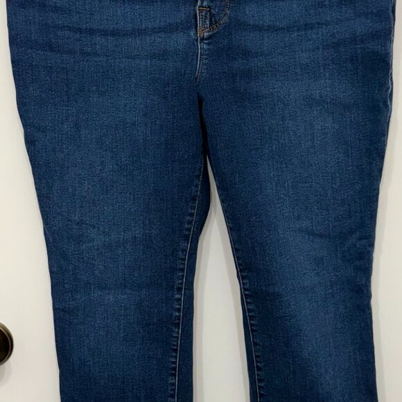 Good American Good Legs Skinny Jeans Raw Hem Dark Blue Wash (Plus Size 14/32/1X) - Picture 4 of 7